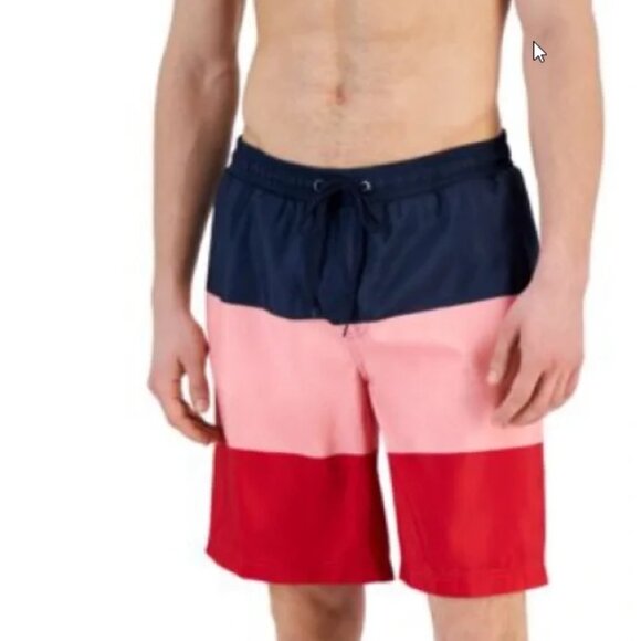 NWT Club Room Mens Colorblocked  Swim Short - Picture 1 of 1